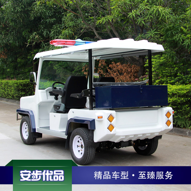 五座电动治安巡逻车_越野款_分体式玻璃钢车身_注塑顶棚_沙发座椅