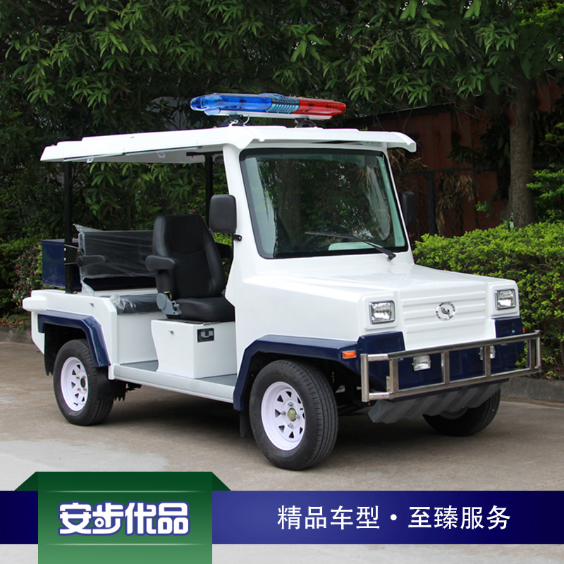 五座电动治安巡逻车_越野款_分体式玻璃钢车身_注塑顶棚_沙发座椅